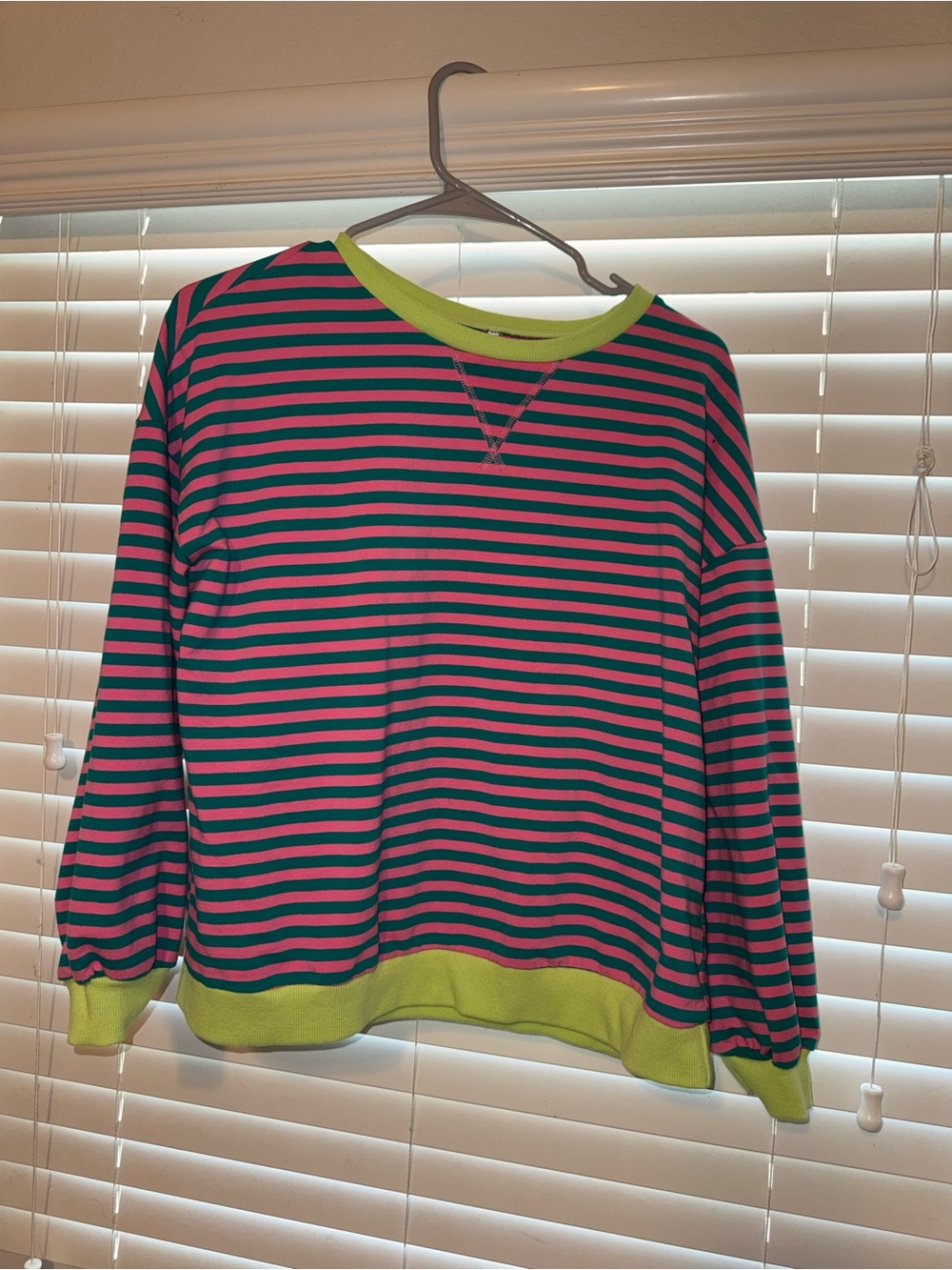 Striped Pullover Sweatshirt